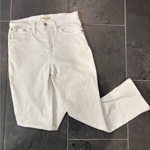 Madewell Cropped White Jeans